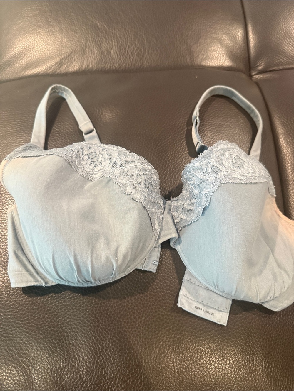 Intimisimmi Lace-Trim Light Blue Padded Bra - Women Intimates 36D